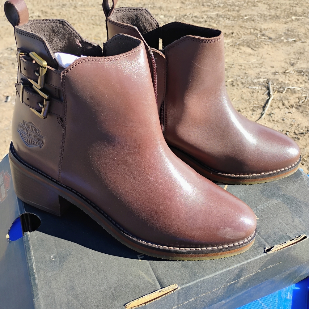 Harley-Davidson Women's Chocolate Ankle Boots